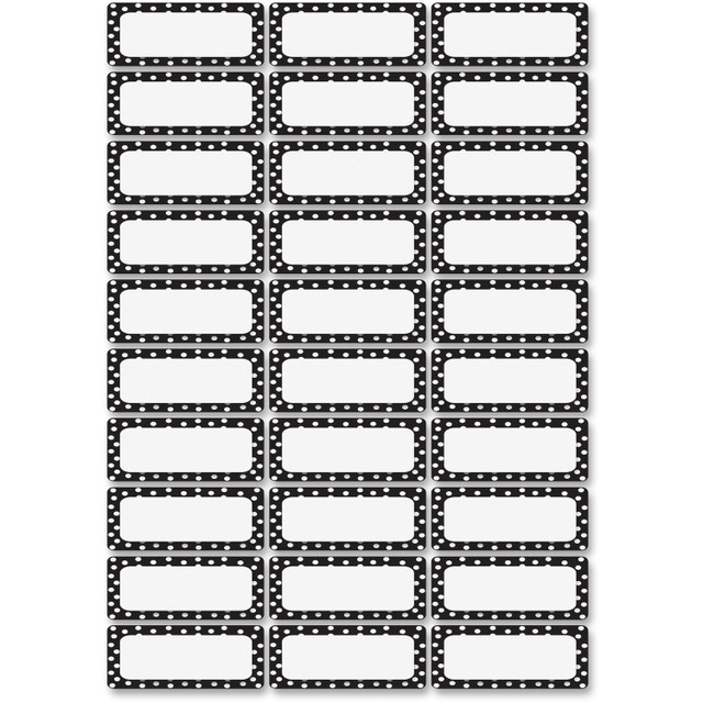 Ashley Productions, Inc Ashley 10080 Ashley Dry Erase Black/White Dots Nameplate Magnets