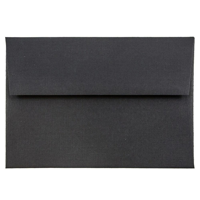 JAM PAPER AND ENVELOPE 900919196 JAM Paper Booklet Envelopes, #4 Bar (A1), Gummed Seal, 30% Recycled, Black, Pack Of 25