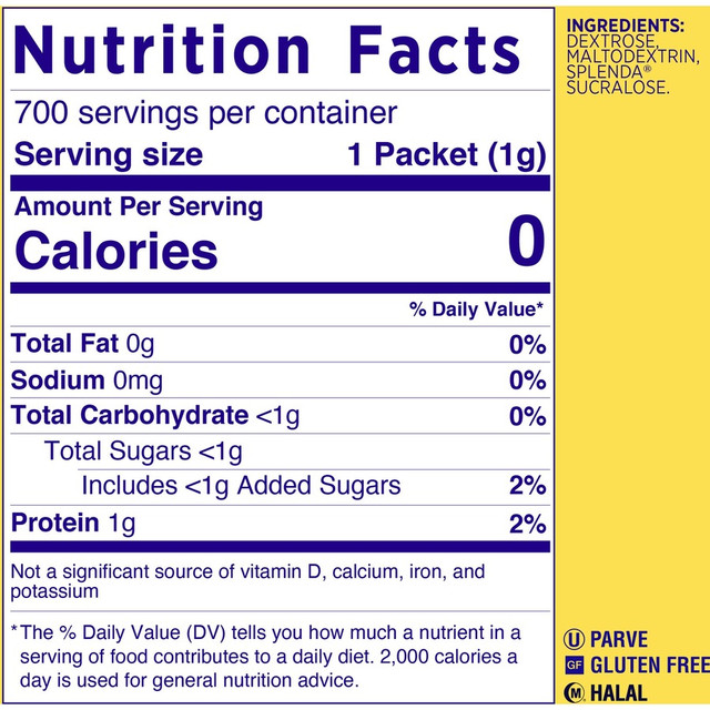 McNeil Nutritionals, LLC Splenda 200063 Splenda Single-serve Sweetener Packets McNeil Nutritionals, LLC Splenda 200063 Splenda Single-serve Sweetener Packets