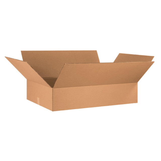 B O X MANAGEMENT, INC. Partners Brand 36248  Flat Corrugated Boxes, 36in x 24in x 8in, Kraft, Bundle of 10