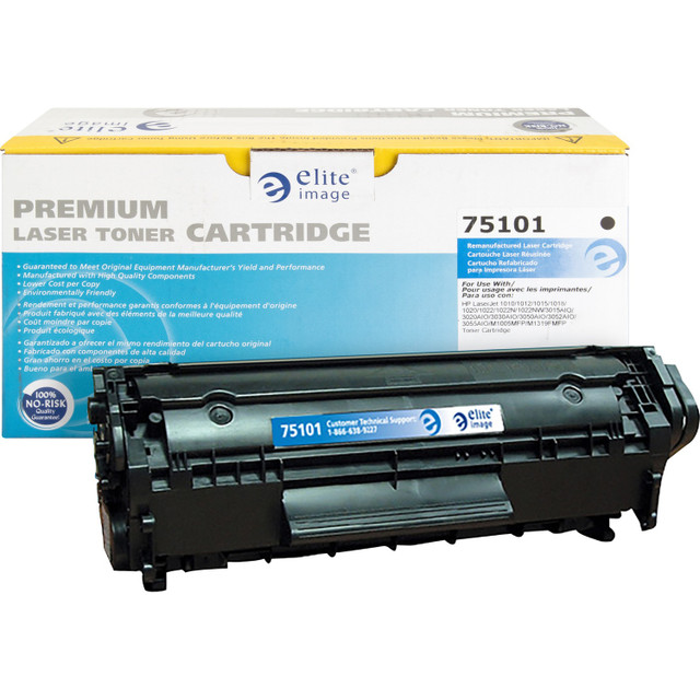 Elite Image 75101 Elite Image Remanufactured Laser Toner Cartridge - Alternative for HP 12A (Q2612A) - Black - 1 Each