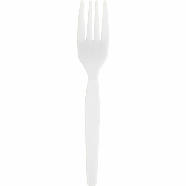 Genuine Joe 10430 Genuine Joe Heavyweight White Plastic Forks