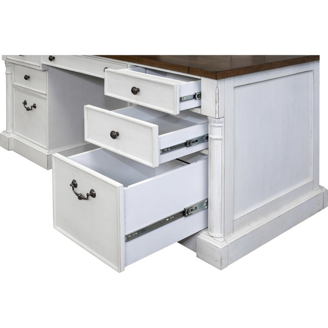 Martin Furniture Martin IMDU680 Martin Double Pedestal Executive Desk 7-Drawer Martin Furniture Martin IMDU680 Martin Double Pedestal Executive Desk 7-Drawer
