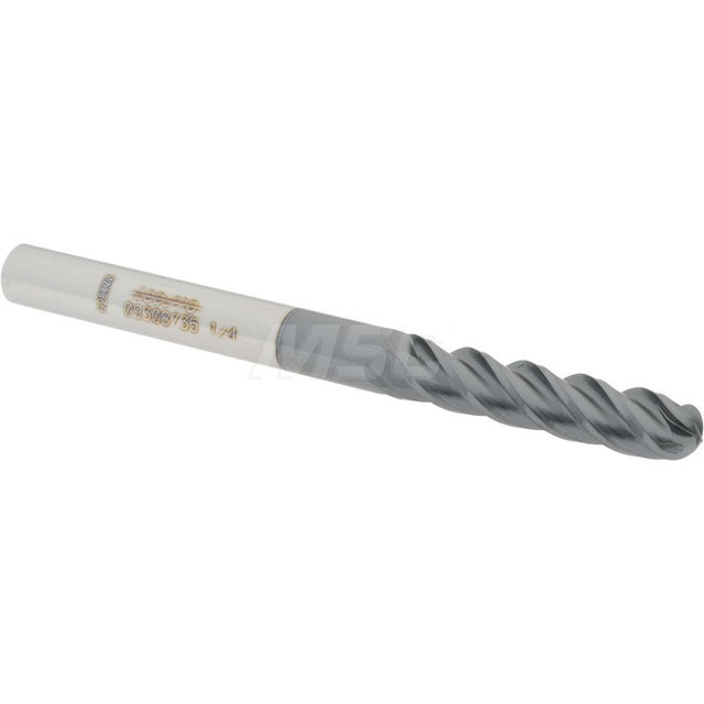 Accupro 12184870 Ball End Mill: 0.25" Dia, 1.125" LOC, 4 Flute, Solid Carbide