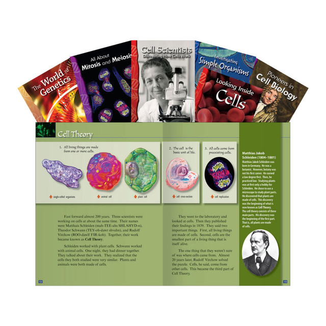 SHELL EDUCATION Teacher Created Materials 16146  Cellular Biology Book Set, Grades 6 - 8, Set Of 6 Books