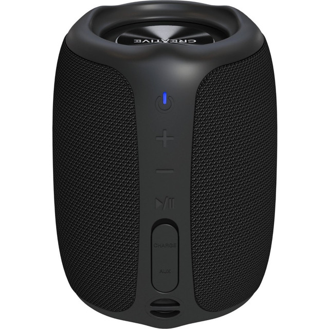 CREATIVE LABS, INC. 51MF8365AA000 Creative MUVO Play Portable Bluetooth Smart Speaker - Siri, Google Assistant Supported - Black - 70 Hz to 20 kHz - Battery Rechargeable