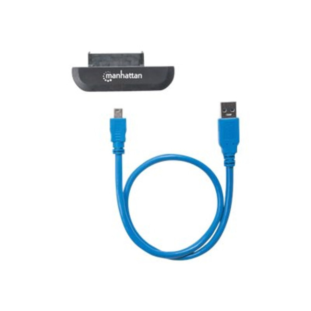 INTRACOM USA, INC. 130424 Manhattan USB-A to SATA 2.5in Adapter Cable, 42cm, Male to Male, 5 Gbps (USB 3.2 Gen1 aka USB 3.0), Supports 48-bit LBA, SuperSpeed USB, Three Year Warranty, Blister - Storage controller - SATA 6Gb/s - USB 3.0