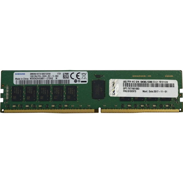 LENOVO, INC. Lenovo 4ZC7A15121  16GB TruDDR4 Memory Module - For Server - 16 GB (1 x 16GB) - DDR4-3200/PC4-25600 TruDDR4 - 3200 MHz - 1.20 V - ECC - Registered - 288-pin - DIMM