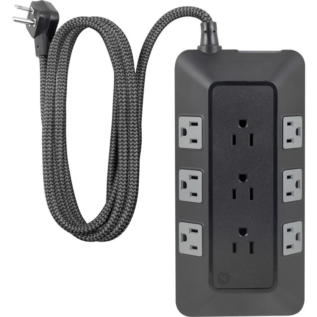 JASCO 73774 GE UltraPro 9-Outlet Surge Protector, 8ft, Black