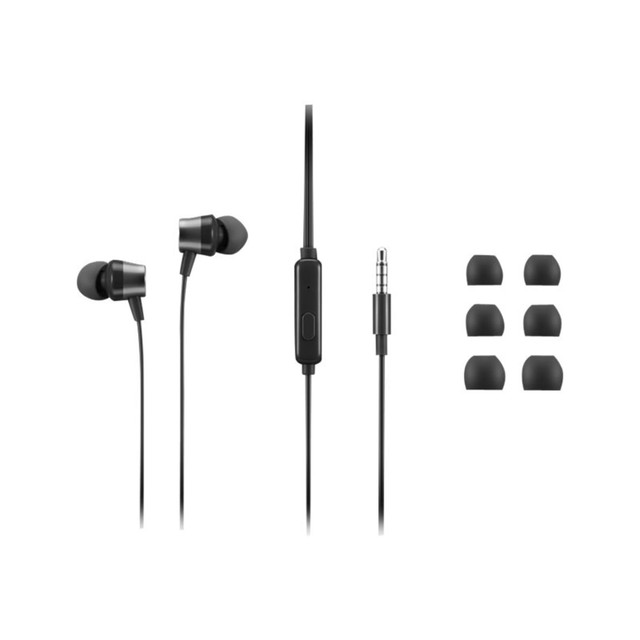 LENOVO, INC. 4XD1J77352 Lenovo Analog Gen 2 - Earphones with mic - in-ear - black - for ThinkCentre M60q Chromebox; M70s Gen 3; M70t Gen 3; ThinkPad P15v Gen 3; X1 Carbon Gen 11