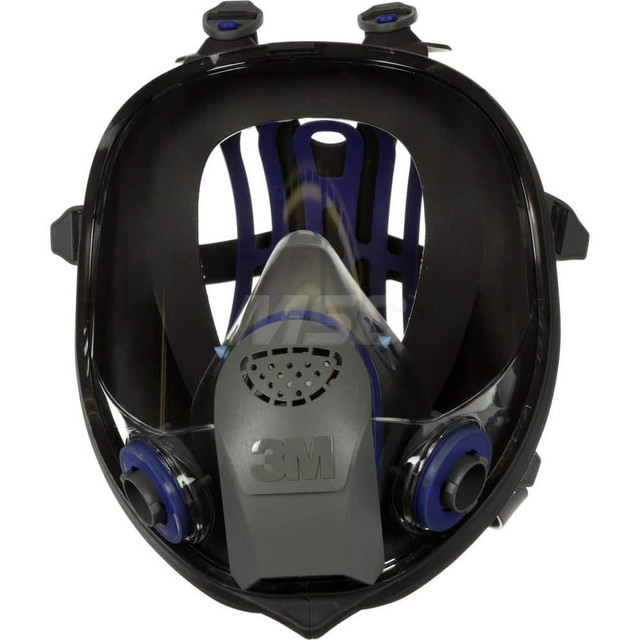 3M 7000002284 Full Face Respirator: Silicone, Bayonet, Medium