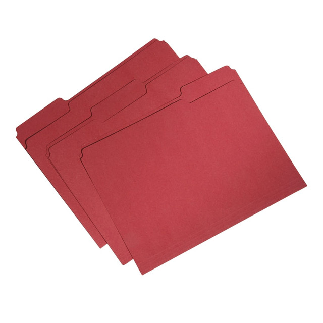 NATIONAL INDUSTRIES FOR THE BLIND 5664134 SKILCRAFT Single-Ply Top File Folders, 100% Recycled, Red, Box Of 100 (AbilityOne 7530-01-566-4134) NATIONAL INDUSTRIES FOR THE BLIND 5664134 SKILCRAFT Single-Ply Top File Folders, 100% Recycled, Red, Box Of 100 (AbilityOne 7530-01-566-4134)