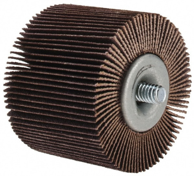 Merit Abrasives 08834135203 Mounted Flap Wheel: 1-1/2" Face Width, 120 Grit, Aluminum Oxide