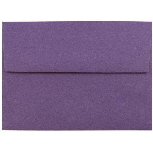 JAM PAPER AND ENVELOPE 157465 JAM Paper Booklet Invitation Envelopes, A6, Gummed Seal, Dark Purple, Pack Of 25