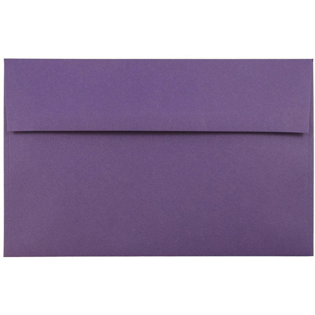 JAM PAPER AND ENVELOPE JAM Paper 563912512  Booklet Invitation Envelopes, A9, Gummed Seal, Dark Purple, Pack Of 25