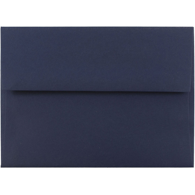 JAM PAPER AND ENVELOPE JAM Paper LEBA667  Booklet Invitation Envelopes, A6, Gummed Seal, Navy Blue, Pack Of 25