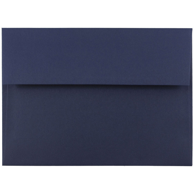 JAM PAPER AND ENVELOPE JAM Paper LEBA717  Booklet Invitation Envelopes, A7, Gummed Seal, Navy Blue, Pack Of 25