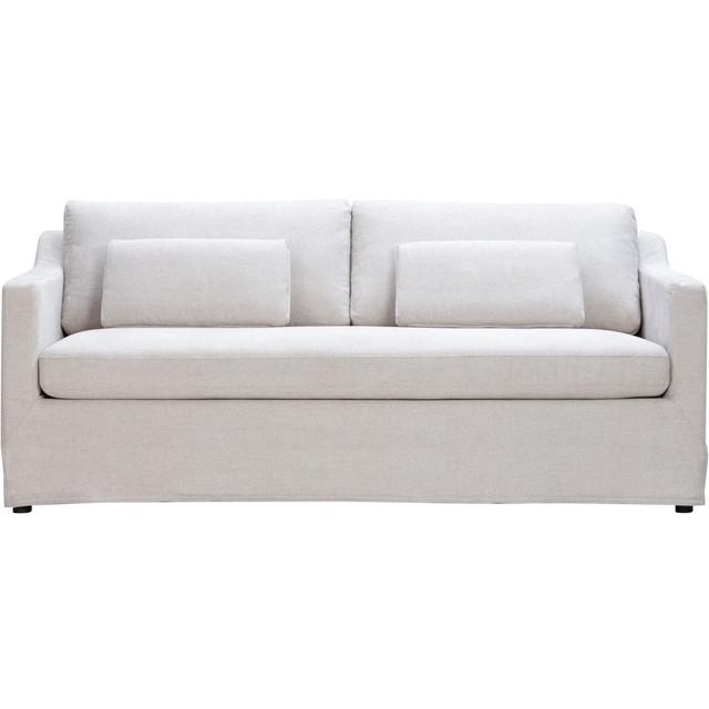 LIFESTYLE SOLUTIONS INC. 133A010OAT Lifestyle Solutions Remmington Polyester Sofa, 33-1/2inH x 82-3/4inW x 34-1/3inD, Oatmeal