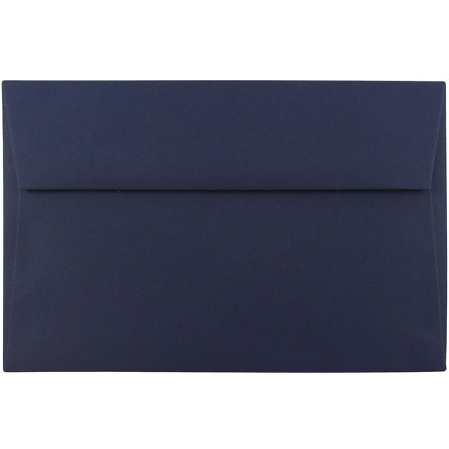 JAM PAPER AND ENVELOPE JAM Paper LEBA792  Booklet Invitation Envelopes, A9, Gummed Seal, Navy Blue, Pack Of 25