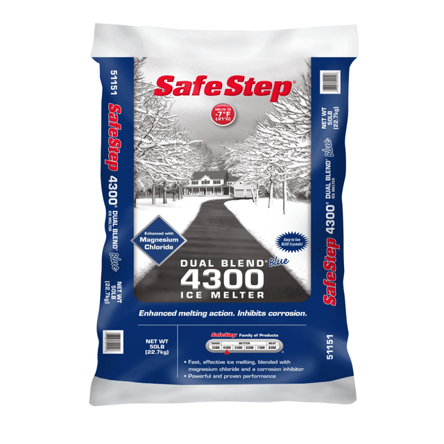 NORTH AMERICAN SALT CO 51151 Safe Step 4300 Dual Blend Ice Melt, 50 Lb, Pallet Of 49