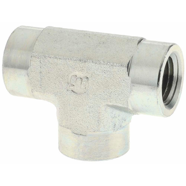 Brennan BD-16083 Industrial Pipe Tee: 1/4 x 1/4 x 1/4" Female Thread, FNPT x FNPT x FNPT