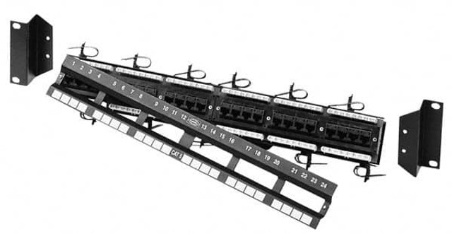 Hubbell P5E12B Terminal Block Accessories; Accessory Type: Patch Panel ; Overall Height (Decimal Inch): 2-1/2 ; Overall Length (mm): 254.00