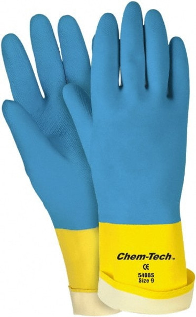 MCR Safety 5408S Chemical Resistant Gloves: Rubber,