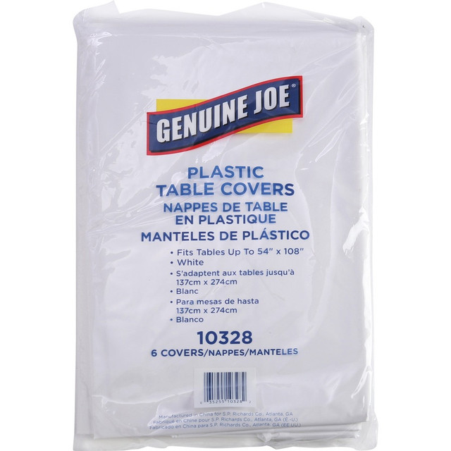 Genuine Joe 10328CT Genuine Joe Plastic Rectangular Table Covers