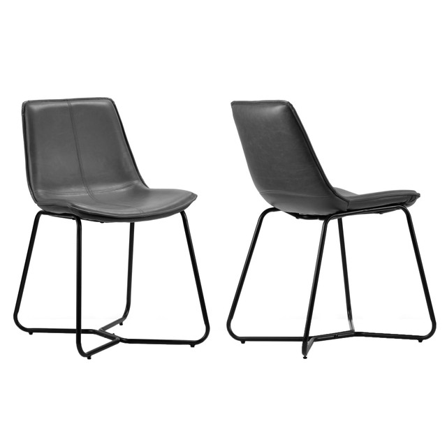 GLAMOUR HOME GHDC-1273  Amery Dining Chairs, Gray, Set Of 2 Chairs