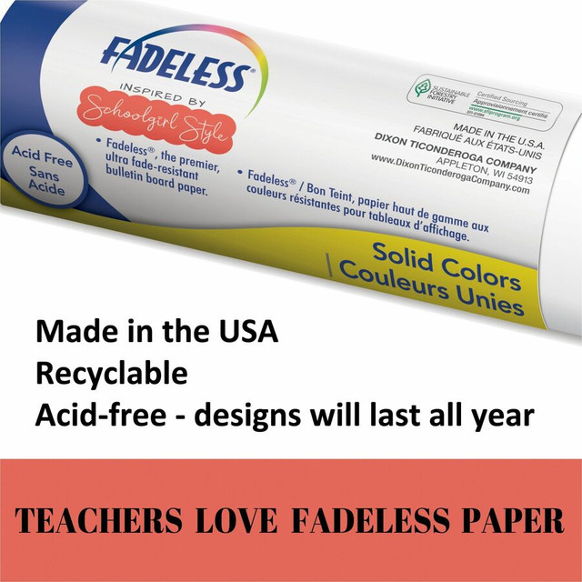 Dixon Ticonderoga Company Dixon P0040015 Fadeless Bulletin Board Paper Rolls Dixon Ticonderoga Company Dixon P0040015 Fadeless Bulletin Board Paper Rolls