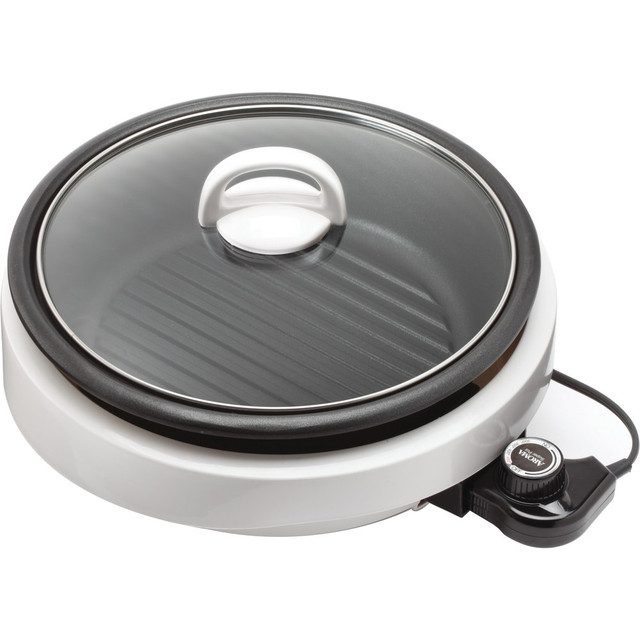 MIRAMA ENTERPRISES, INC. ASP-137 Aroma ASP-137 3-Quart 3-in-1 Grillet, White MIRAMA ENTERPRISES, INC. ASP-137 Aroma ASP-137 3-Quart 3-in-1 Grillet, White