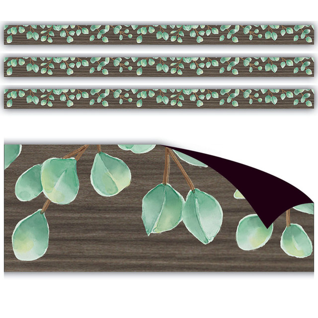 EDUCATORS RESOURCE TCR77482-3 Teacher Created Resources Magnetic Border, Eucalyptus, 24ft Per Pack, Set Of 3 Packs EDUCATORS RESOURCE TCR77482-3 Teacher Created Resources Magnetic Border, Eucalyptus, 24ft Per Pack, Set Of 3 Packs