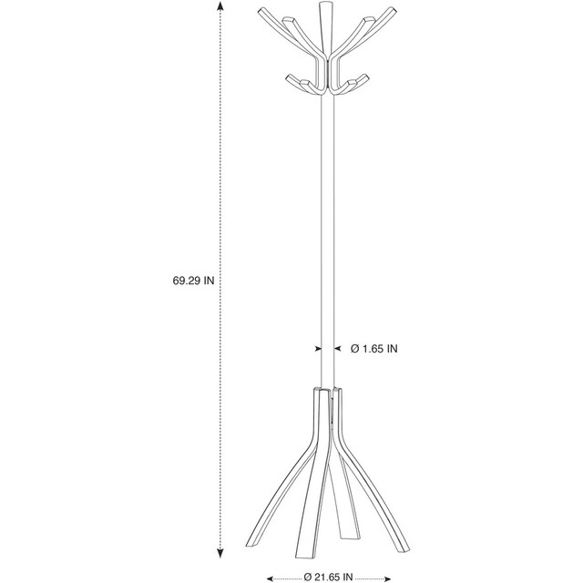 Alba, Inc Alba PMCAFEC Alba High-capacity Wood Coat Stand