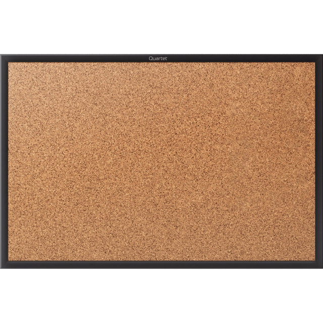 ACCO BRANDS USA, LLC 2304B Quartet Classic Cork Bulletin Board, 48in x 36in, Aluminum Frame With Black Finish