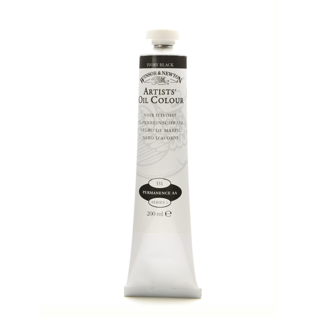 COLART FINE ART & GRAPHICS LTD. Winsor &amp; Newton 1237331 Winsor & Newton Artists Oil Colors, 200 mL, Ivory Black, 331