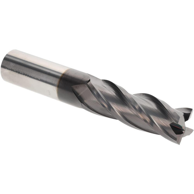 Hertel 750259 Square End Mill: 1" Dia, 4 Flutes, 3" LOC, Solid Carbide, 30 ° Helix