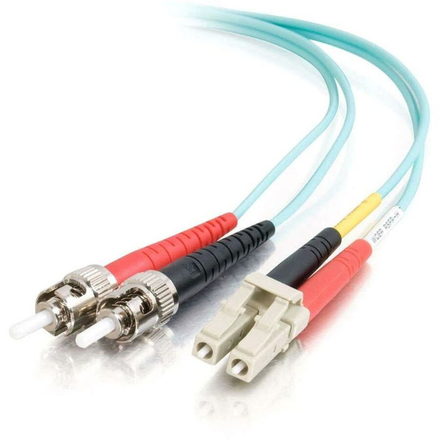 LASTAR INC. C2G 11011  2m LC-ST 10Gb 50/125 OM3 Duplex Multimode Fiber Optic Cable (TAA Compliant) - Aqua - Patch cable - TAA Compliant - LC multi-mode (M) to ST multi-mode (M) - 2 m - fiber optic - duplex - 50 / 125 micron - OM3 - aqua