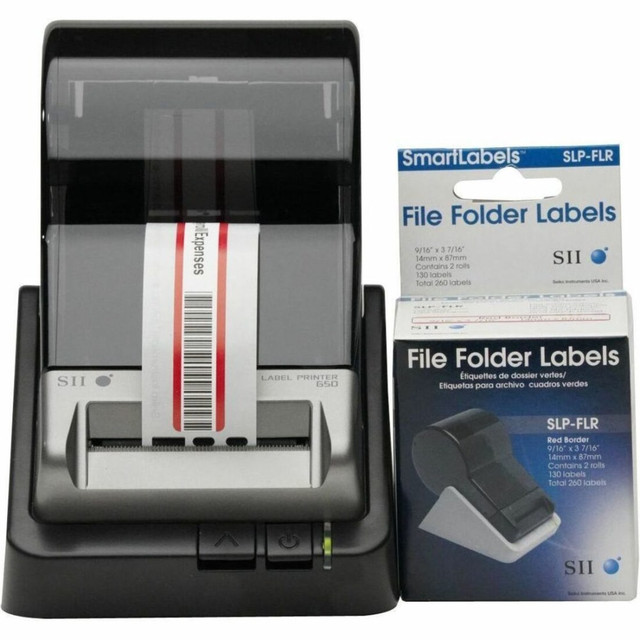 SEIKO INSTRUMENTS U.S.A., INC. SLP-FLR Seiko SLP-FLB White/Red File Folder Labels - Designed perfectly for labeling folders/assets in an Hospital, Office, Police Station, and many more. SEIKO INSTRUMENTS U.S.A., INC. SLP-FLR Seiko SLP-FLB White/Red File Folder Labels - Designed perfectly for labeling folders/assets in an Hospital, Office, Police Station, and many more.