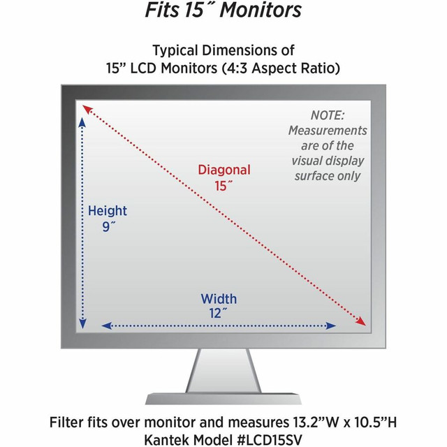 Kantek, Inc Kantek LCD15SV Kantek LCD Protective Privacy / Anti-Glare Filters