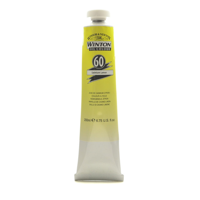 COLART FINE ART & GRAPHICS LTD. 1437086 Winsor & Newton Winton Oil Colors, 200 mL, Cadmium Lemon, 60