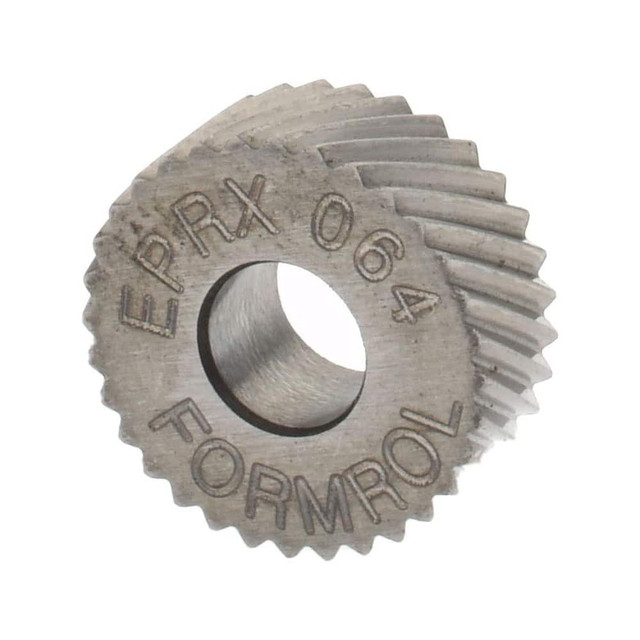 MSC EPRX064 Standard Knurl Wheel: 1/2" Dia, 80 ° Tooth Angle, Diagonal, Cobalt
