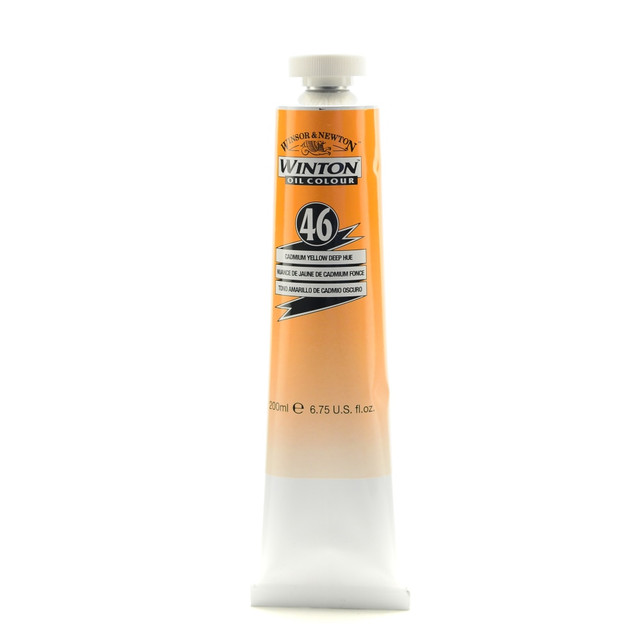 COLART FINE ART & GRAPHICS LTD. Winsor &amp; Newton 1437115 Winsor & Newton Winton Oil Colors, 200 mL, Cadmium Yellow Deep Hue, 46