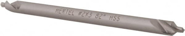Hertel H-81154L02030 Combo Drill & Countersink: #2, 3/16" Body Dia, 1180, High Speed Steel