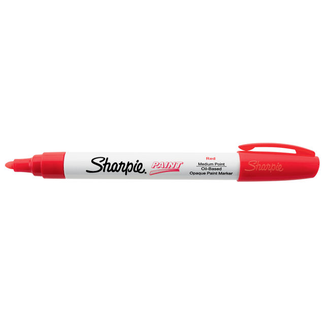 SANFORD LP 35550 Sharpie Paint Marker, Bullet Point, Red