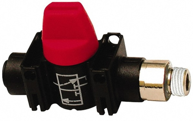 Legris 7915 60 18 Miniature Manual Ball Valve: 3/8" Pipe, Standard Port