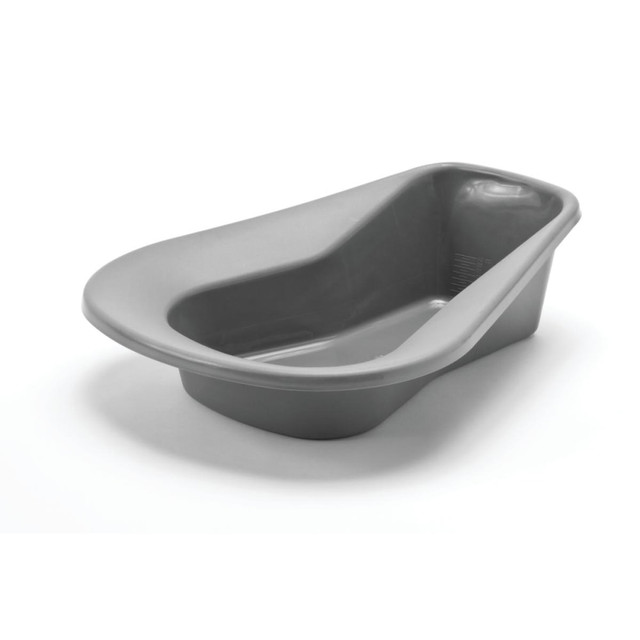 MEDLINE INDUSTRIES, INC. Medline DYND80245  Stack-A-Pan Bedpans, Oblong, 1.77 Qt, Graphite, Pack Of 50