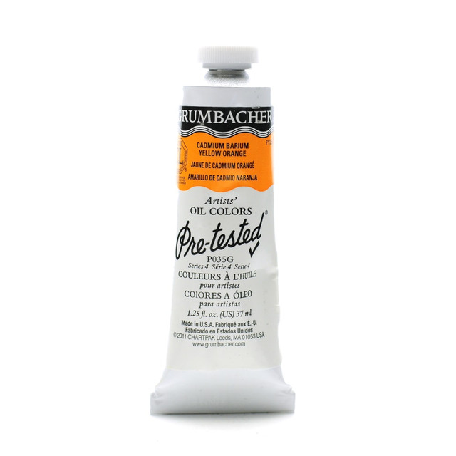 KOH-I-NOOR RAPIDOGRAPH, INC. P035G Grumbacher P035 Pre-Tested Artists Oil Colors, 1.25 Oz, Cadmium Barium Yellow Orange