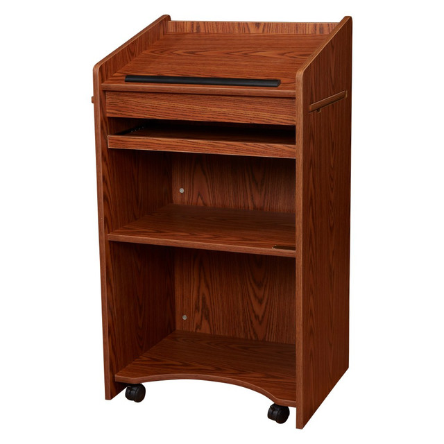 OKLAHOMA SOUND CORPORATION 600-MO Oklahoma Sound? The Aristocrat Non-Sound Lectern, Medium Oak