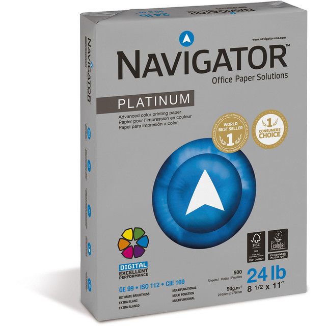 The Navigator Company Navigator NPL1124 Navigator Platinum Superior Productivity Multipurpose Paper - Silky Touch - Bright White