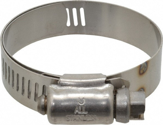 IDEAL TRIDON M615024706 Worm Gear Clamp: SAE 24, 1-1/16 to 2" Dia, Stainless Steel Band